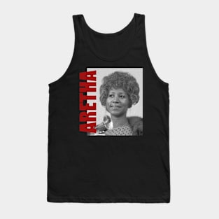 Aretha Franklin - Retro Aesthetic Fan Art Tank Top